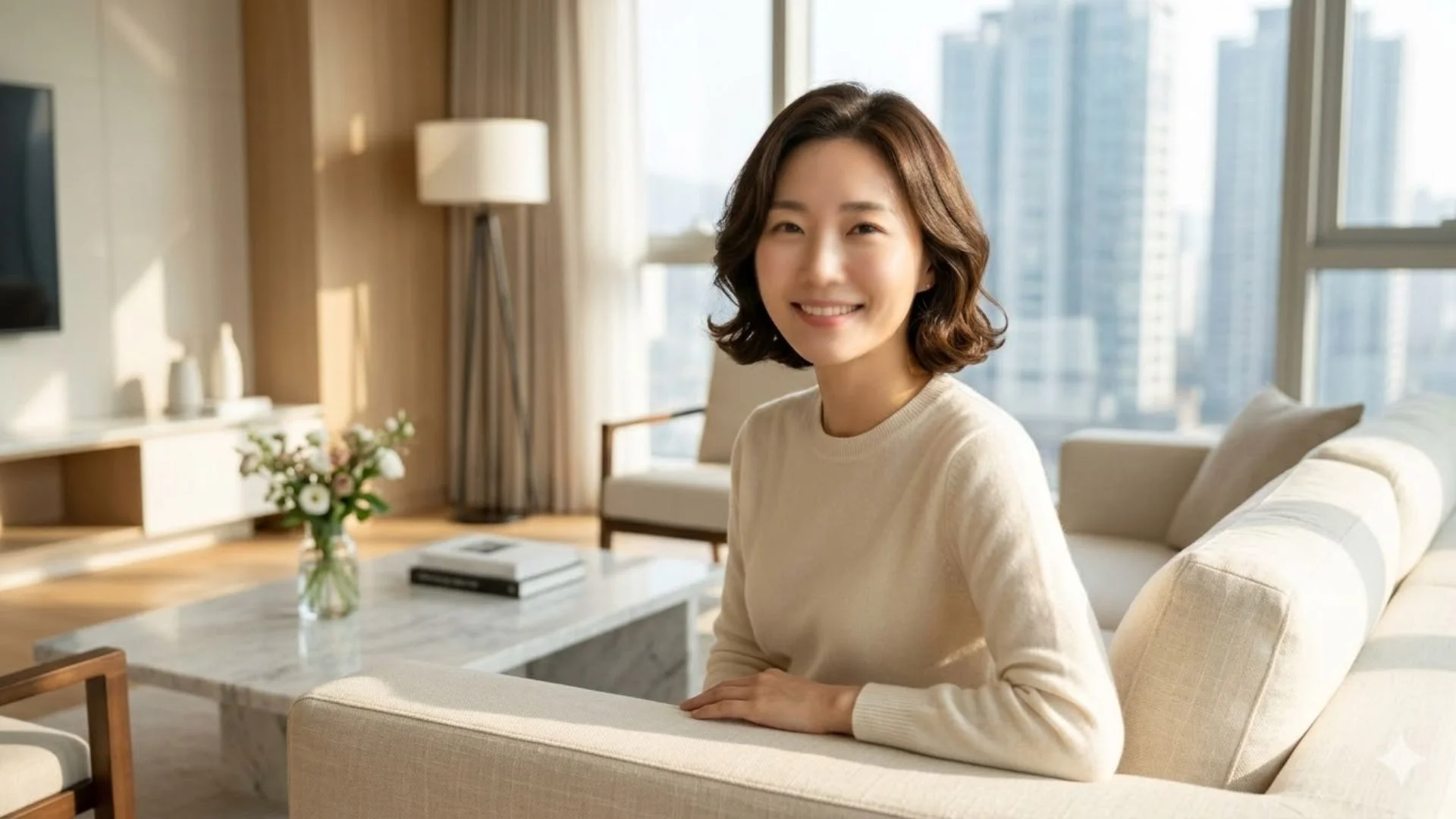 안검하수수술 후 피곤한 인상을 벗고 또렷하고 맑아진 눈매를 보여주는 모습