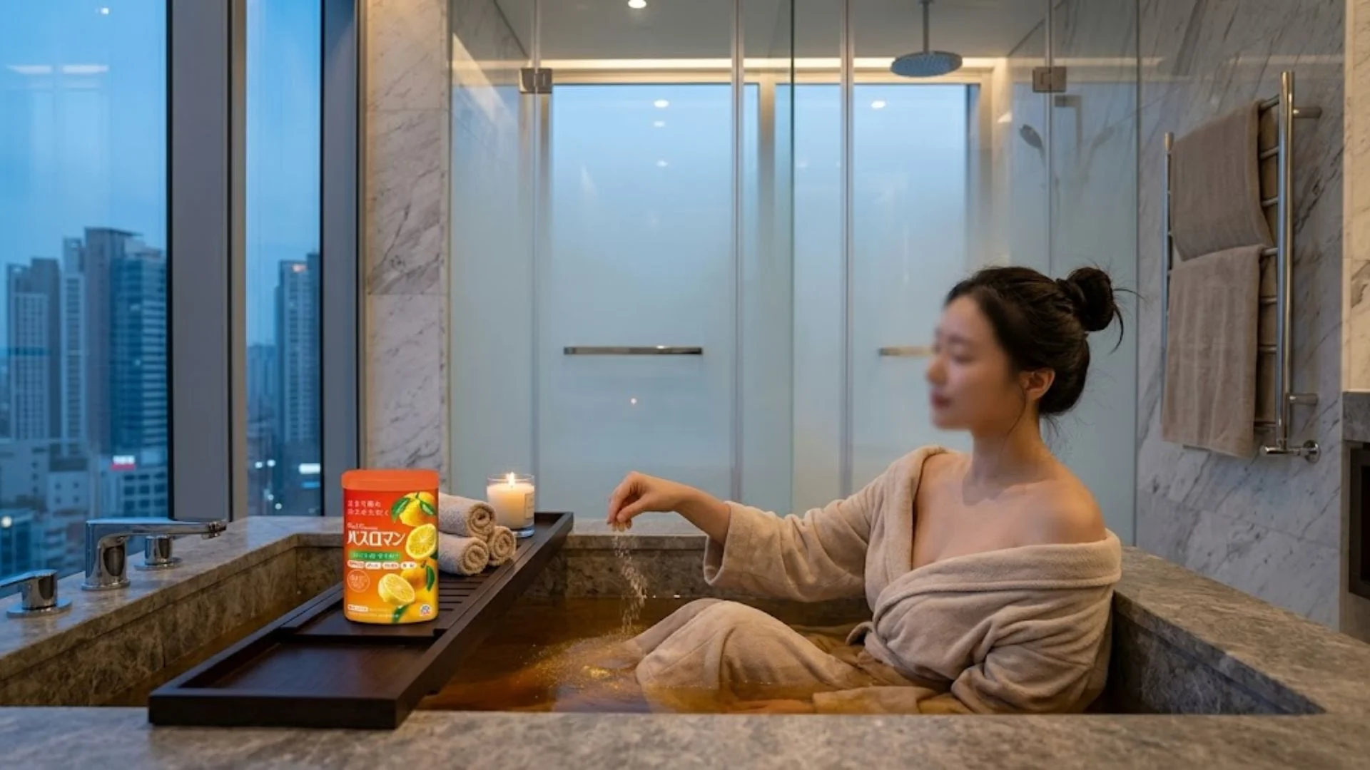 집에서 온천욕 하듯 하체 붓기를 빼고 피부를 매끄럽게 해주는 바스로망입욕제