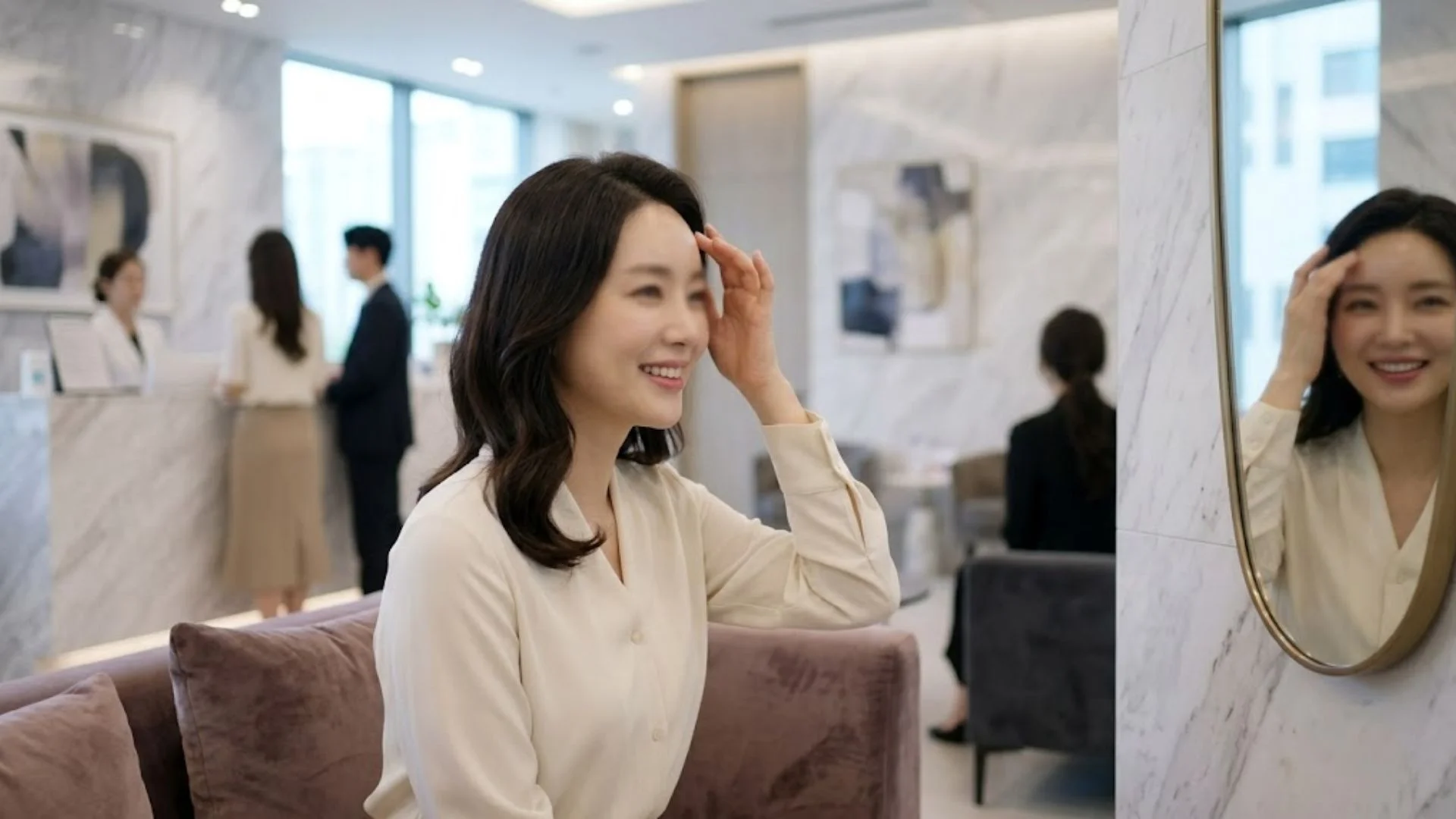 인상파 탈출! 미간 보톡스로 팽팽해진 이마주름과 환해진 인상