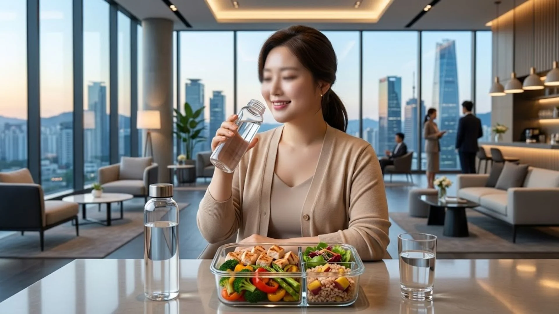 16시간 단식 후 피부 탄력을 지키기 위해 첫 끼로 챙겨 먹는 건강한 다이어트도시락