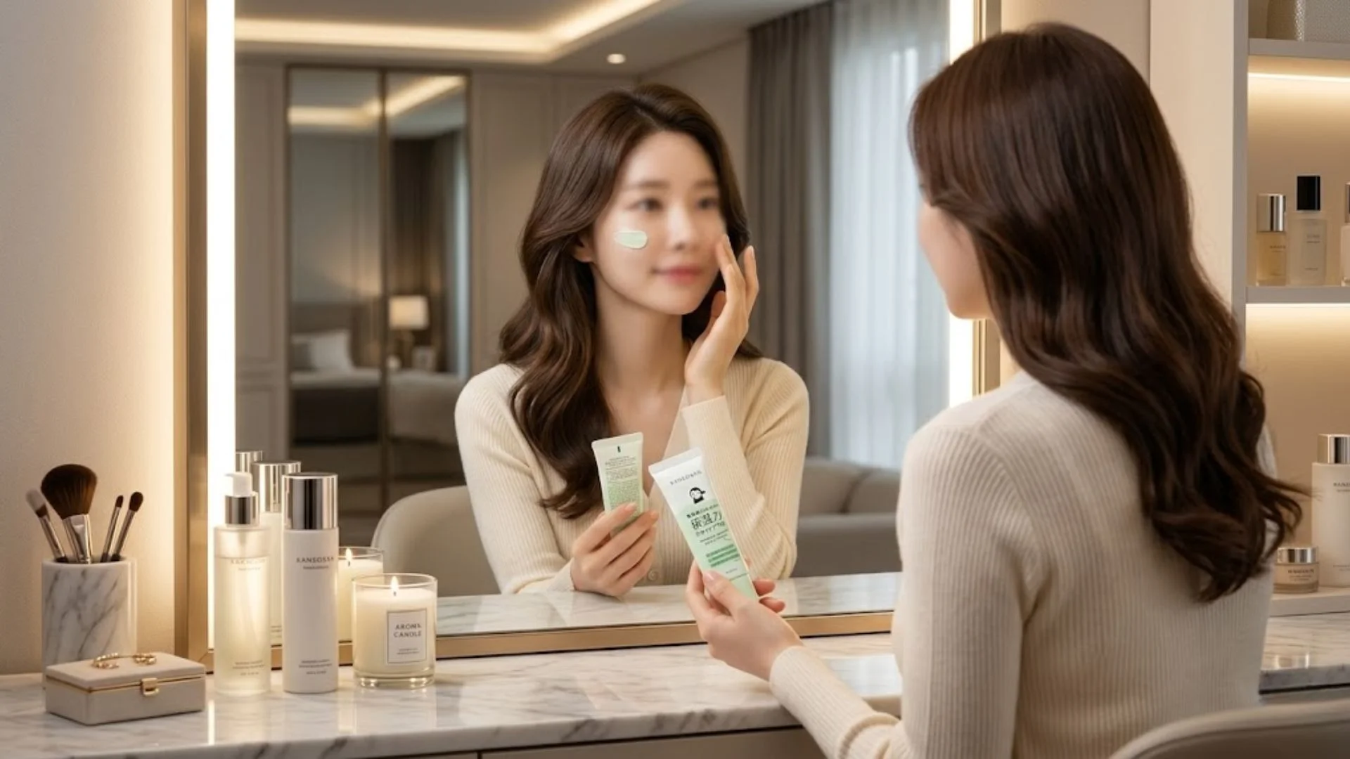 끈적임 없이 수분만 꽉 채워 속건조를 완벽하게 잡아주는 칸소상 스킨케어 베이스