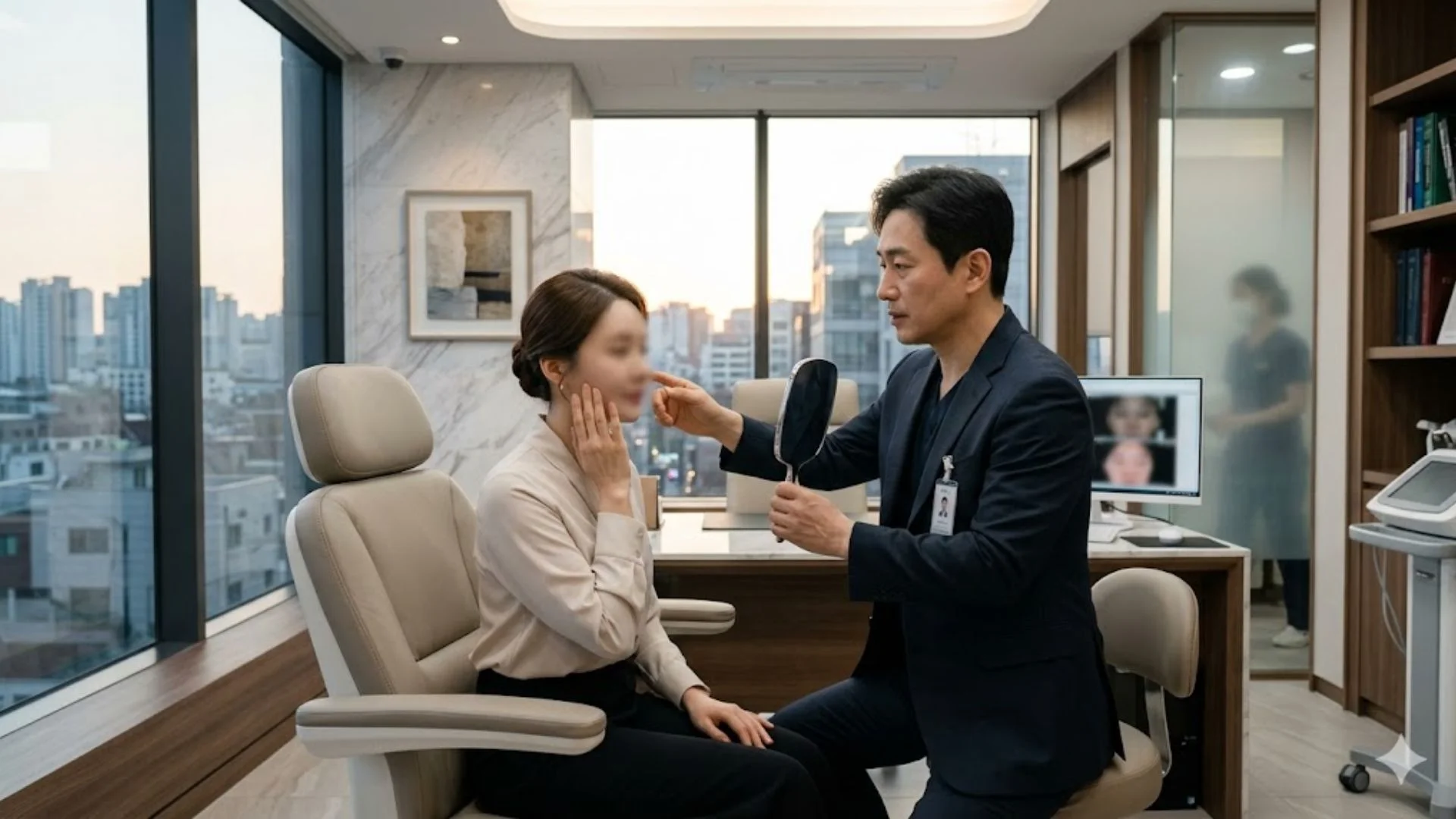 메이크업의 한계를 넘기 위해 선택한 앞볼 볼륨 중안부 축소 시술 상담