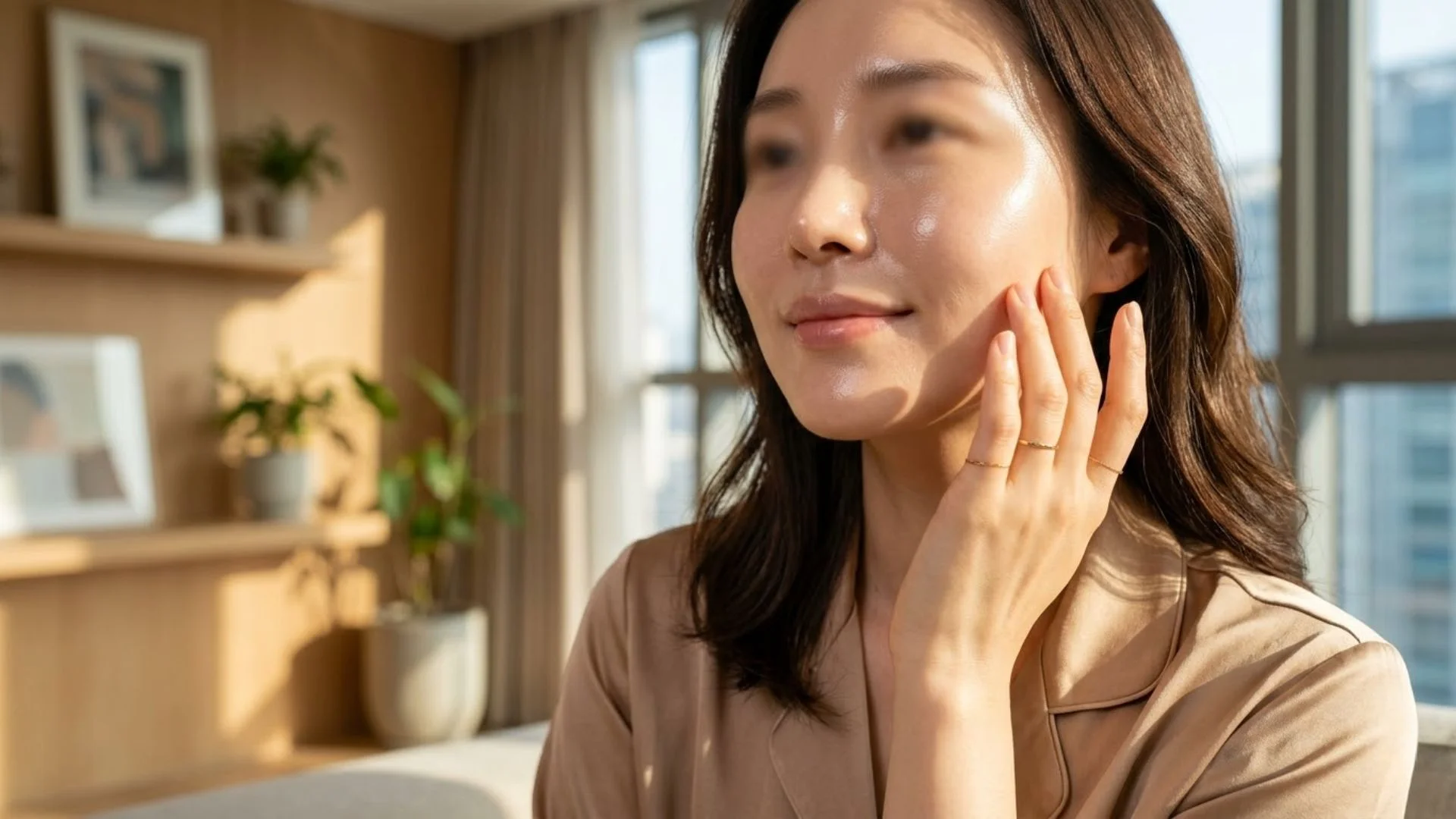 리쥬란 힐러 2cc 시술 일주일 후 엠보싱이 가라앉고 속에서 우러나오는 맑은 속광이 돋보이는 피부