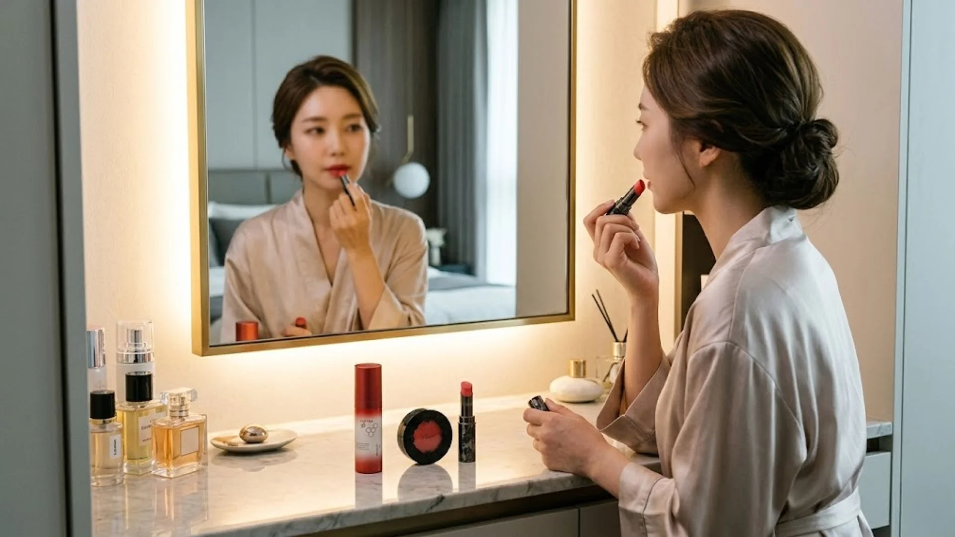 피부 장벽을 세워주는 소피나 ip 세럼과 자연스러운 혈색의 비세 립스틱 꿀조합