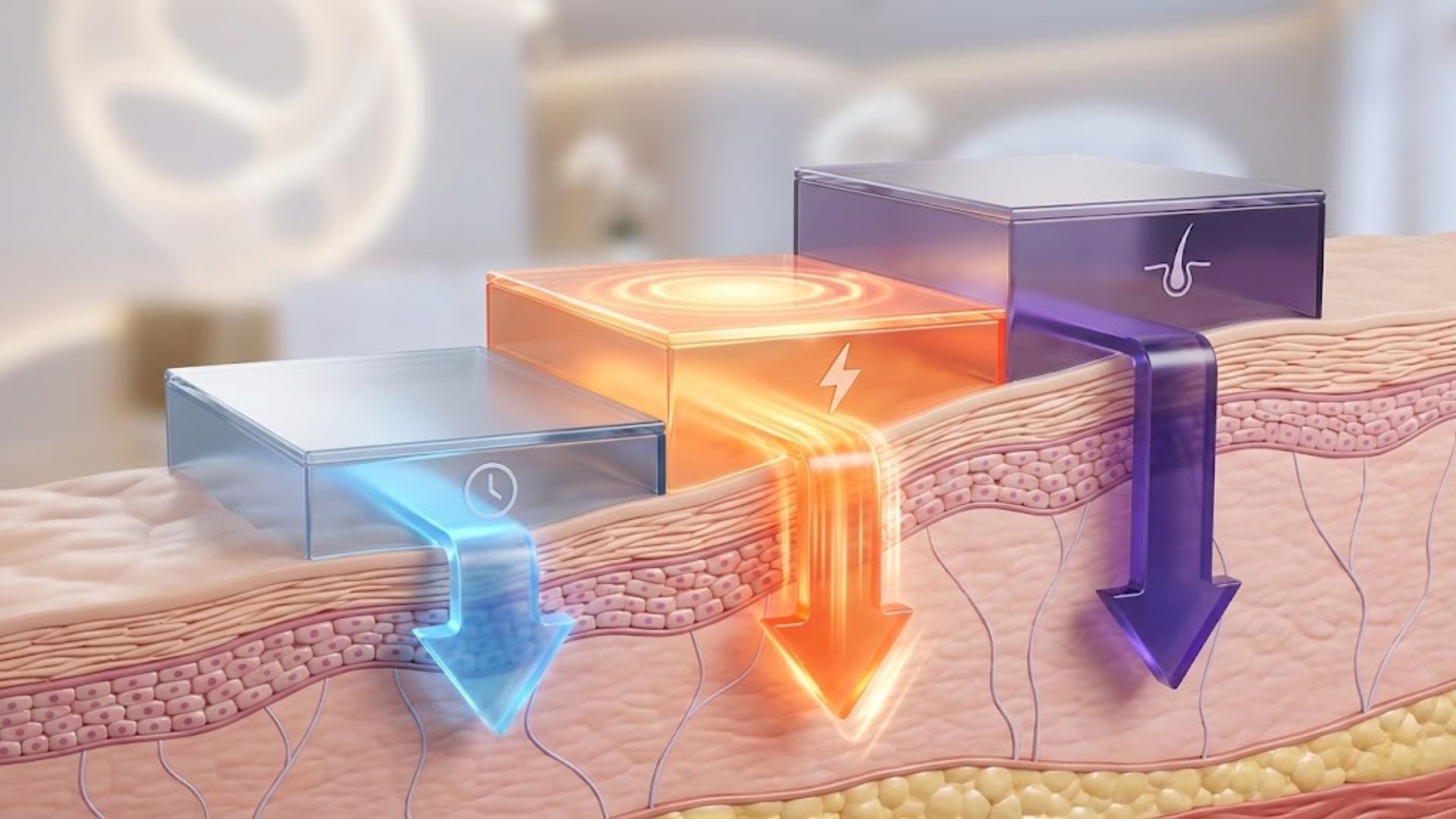 레티놀에서 레티날을 거쳐 레티노산으로 변하는 피부 흡수 대사 과정 인포그래픽