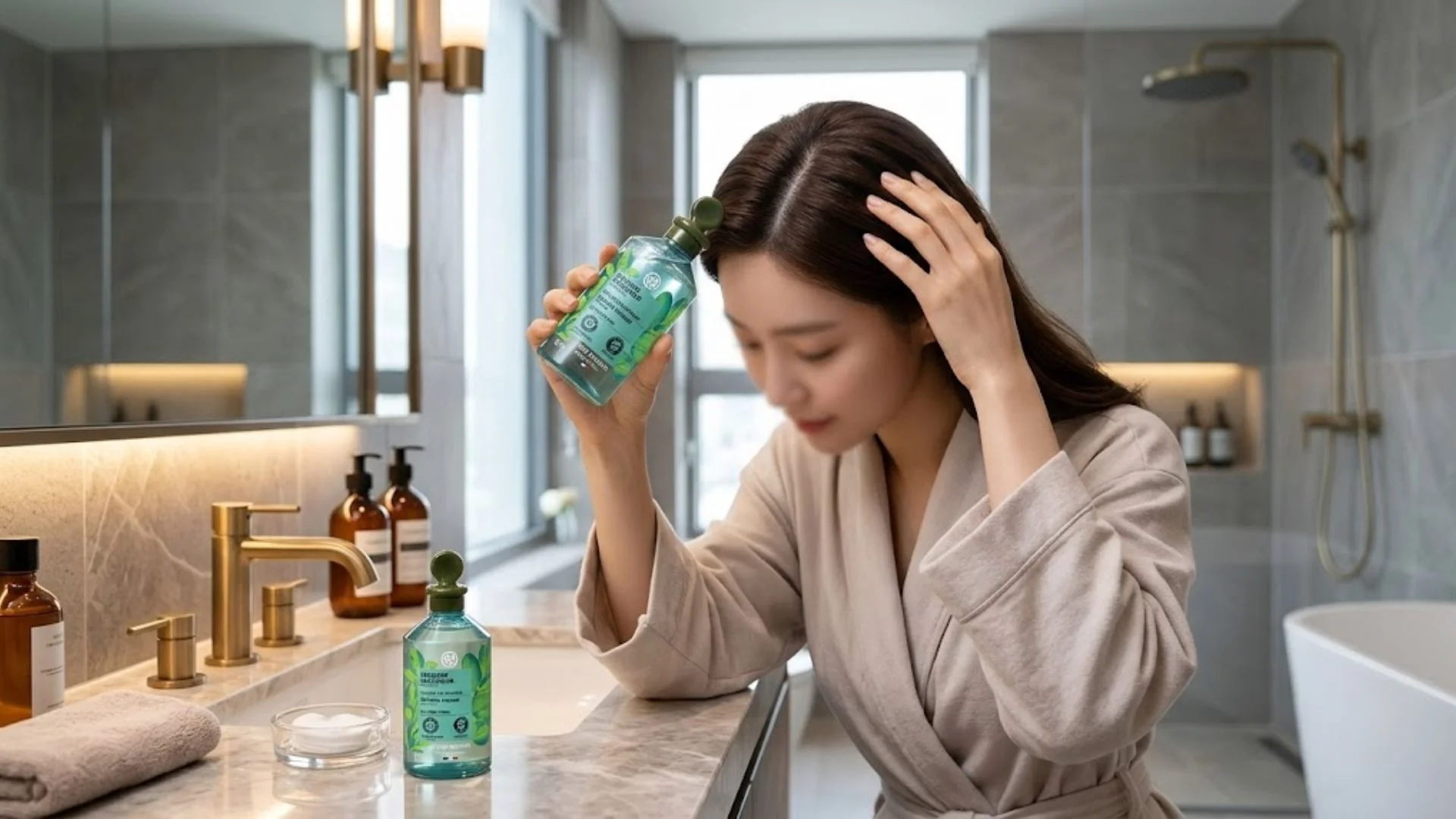 이브로쉐 헤어식초 활용한 집에서 하는 간편한 두피스케일링 과정